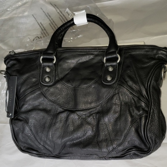 Liebeskind Berlin New ESTHER Stud Leather Satchel Shoulder HandBag Bag BLACK🎉HP - Picture 8 of 12